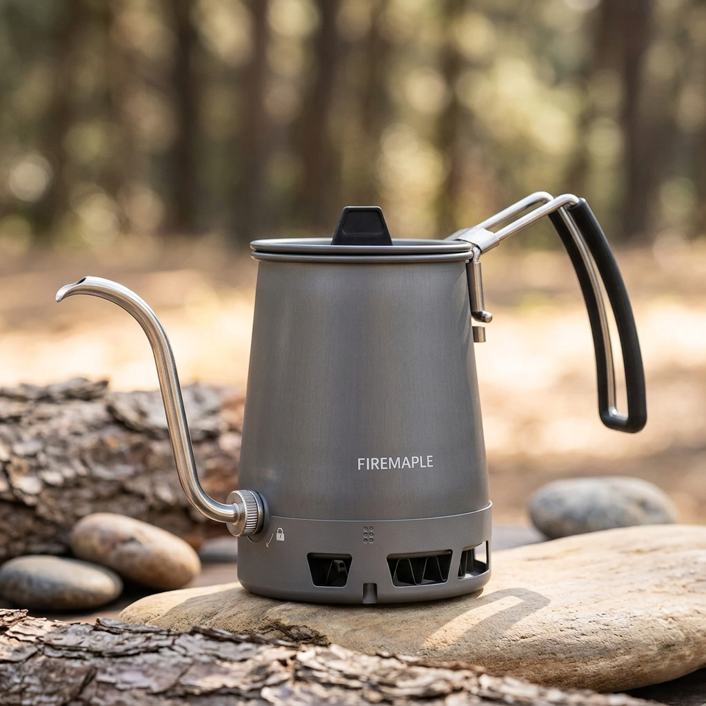 旅行用家電 UNIFLAME CAMP KETTLE Fire Maple 350ml Kettle | Ultralight Fast‑Boil Camp Kettle – Tekkysui