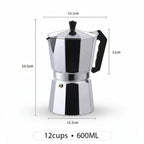 Tekkysui Aluminium Moka Pot Various Sizes