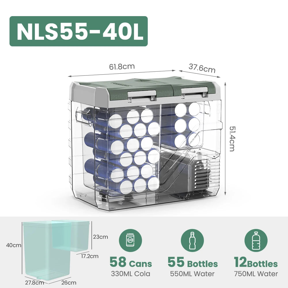 Alpicool NLS Series Dual-Zone Portable Refrigerator – 20L / 30L / 40L Options
