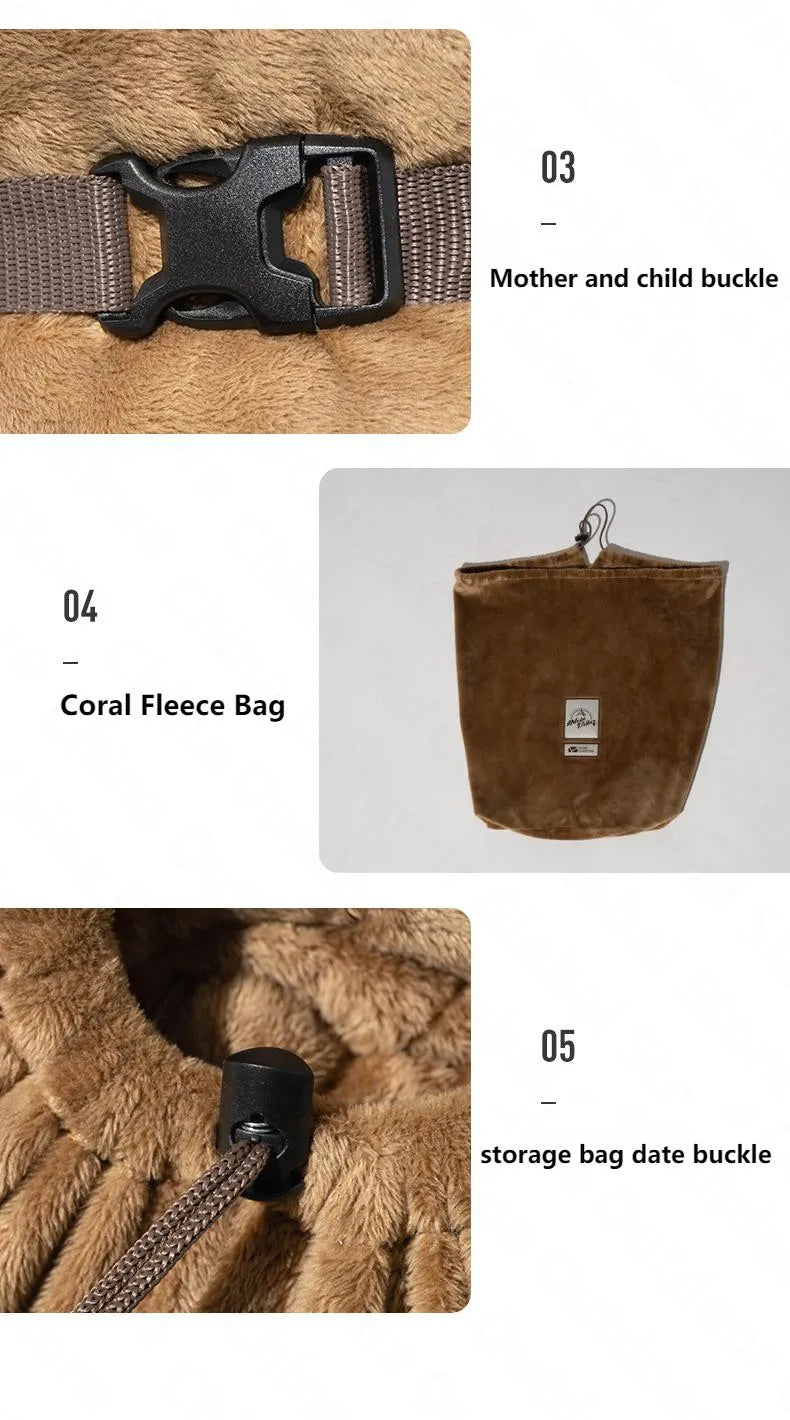 MOBI GARDEN Coral Fleece Winter Sleeping Bag