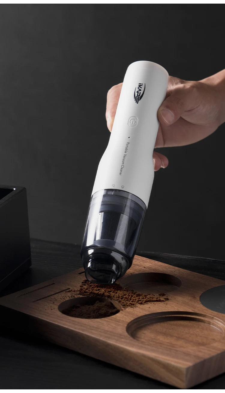 IKAPE Electric Mini Vacuum Cleaner for Coffee Grounds & Grinders