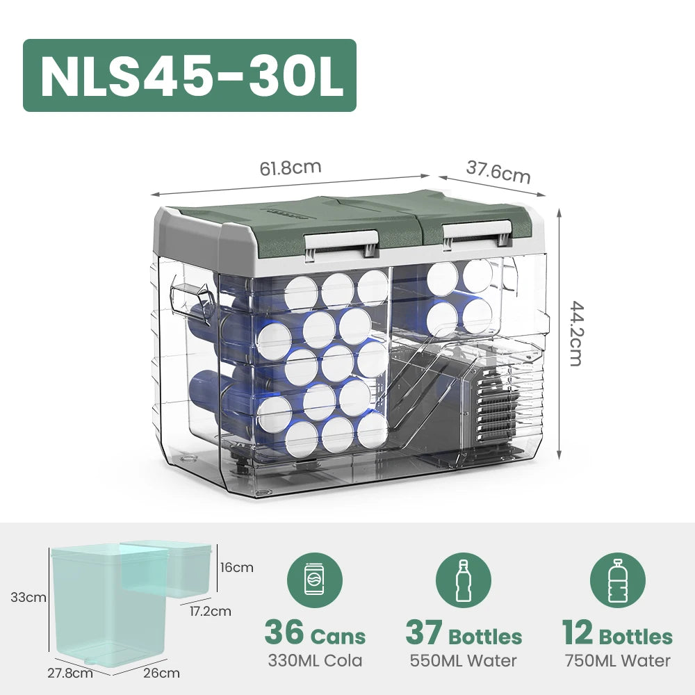 Alpicool NLS Series Dual-Zone Portable Refrigerator – 20L / 30L / 40L Options