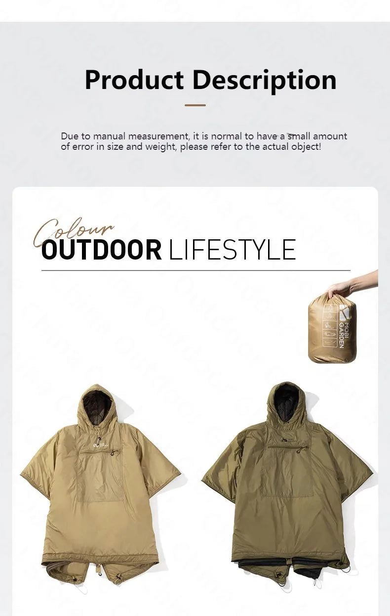 MOBI GARDEN Wearable Cloak Sleeping Bag (680g)