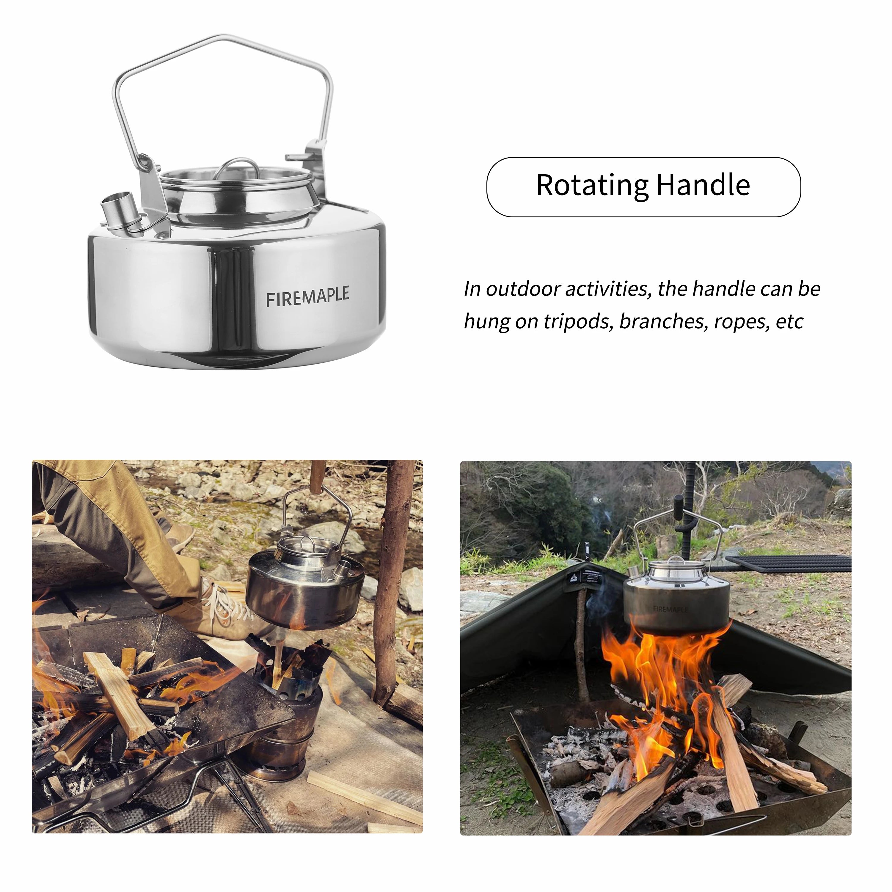 A Fire Maple Antarcti Kettle image feature showing a rotating  handle 