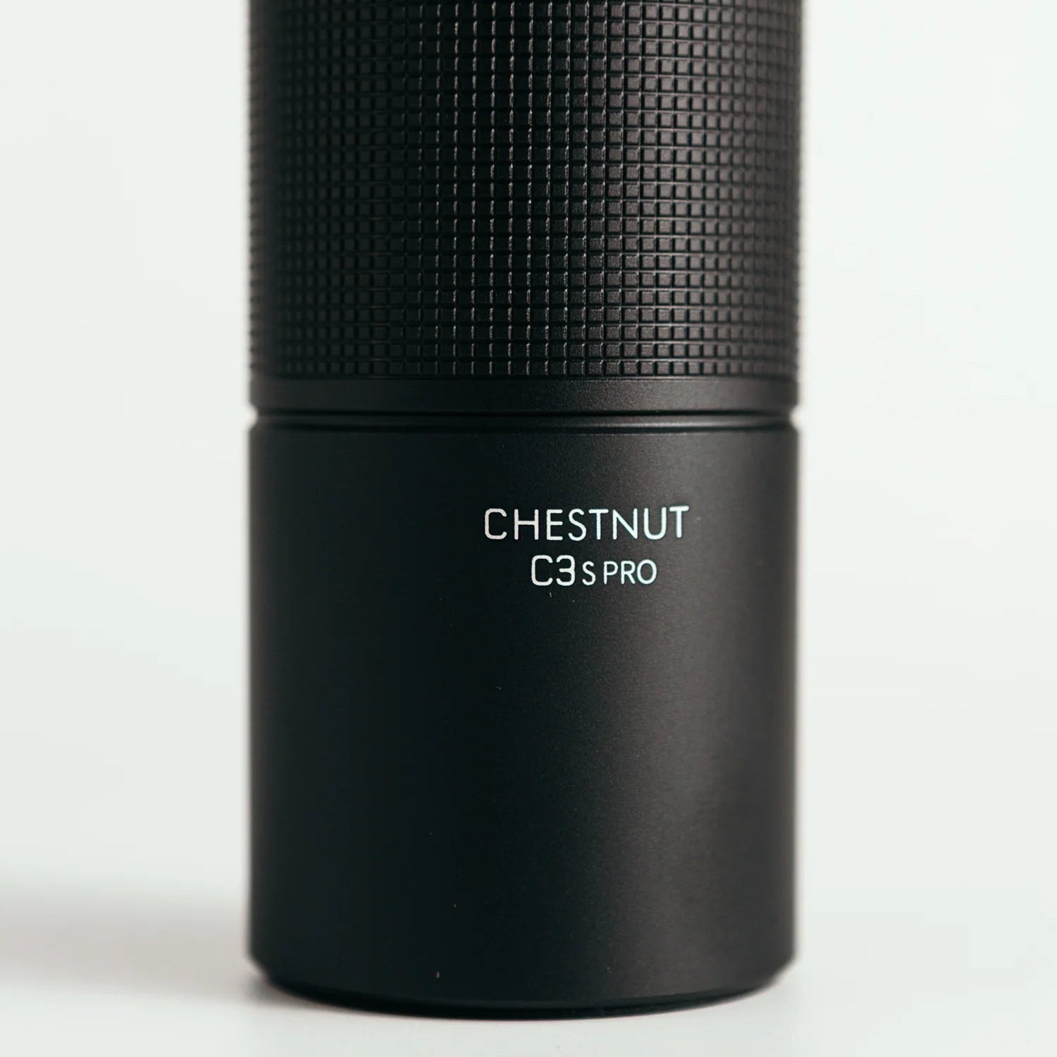 Close up shot of the C3S Pro model name with a surrounding out of focus 