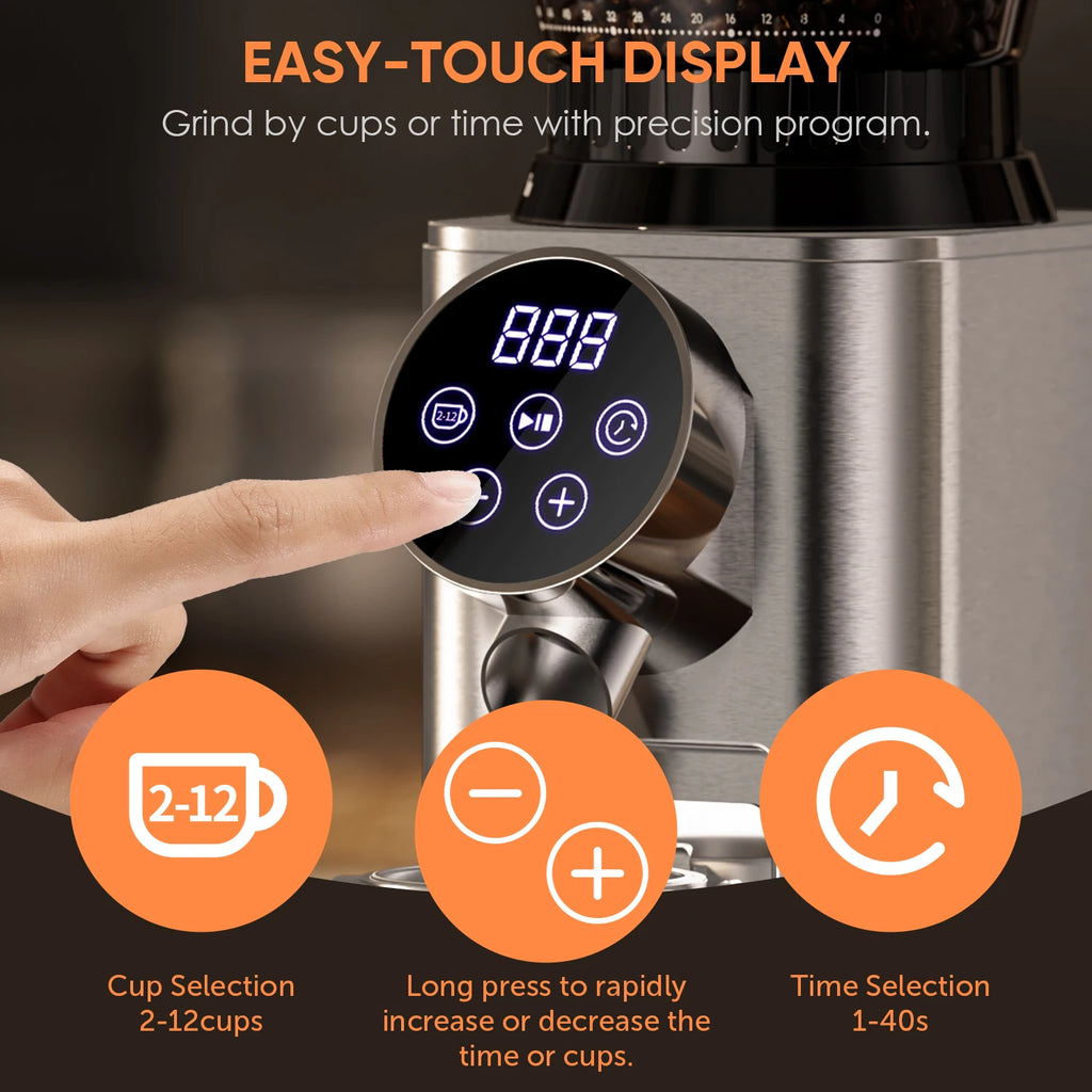 BioloMix CG210 Pro Conical Burr Coffee Grinder Espresso to French Press