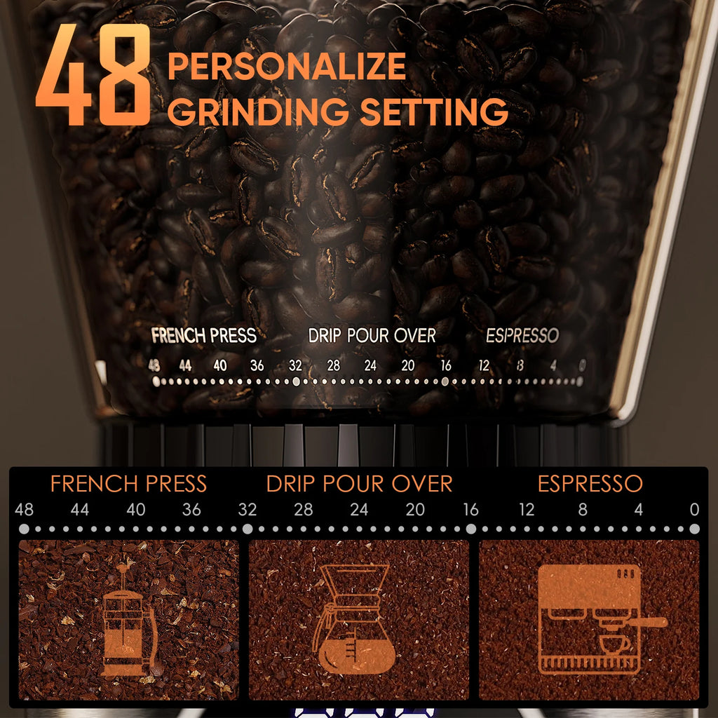 BioloMix CG210 Pro Conical Burr Coffee Grinder Espresso to French Press