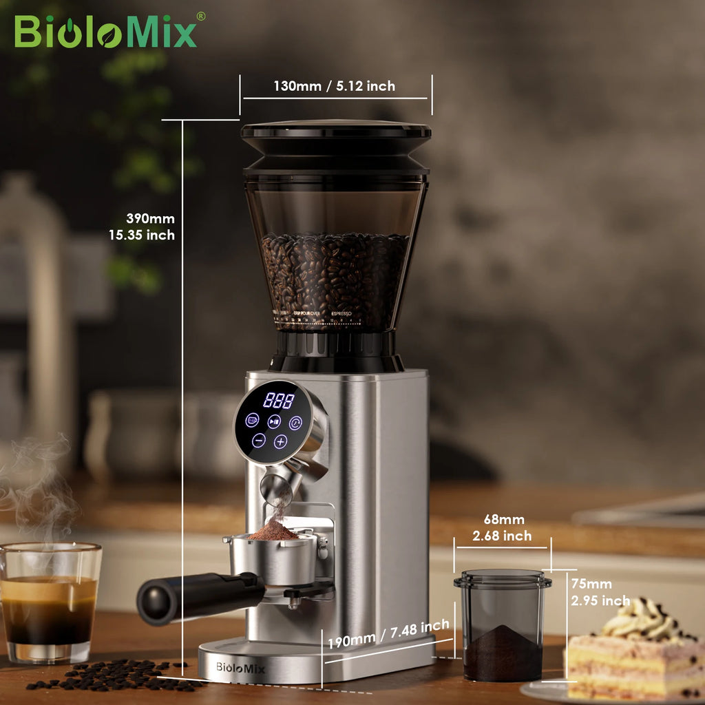 BioloMix CG210 Pro Conical Burr Coffee Grinder Espresso to French Press