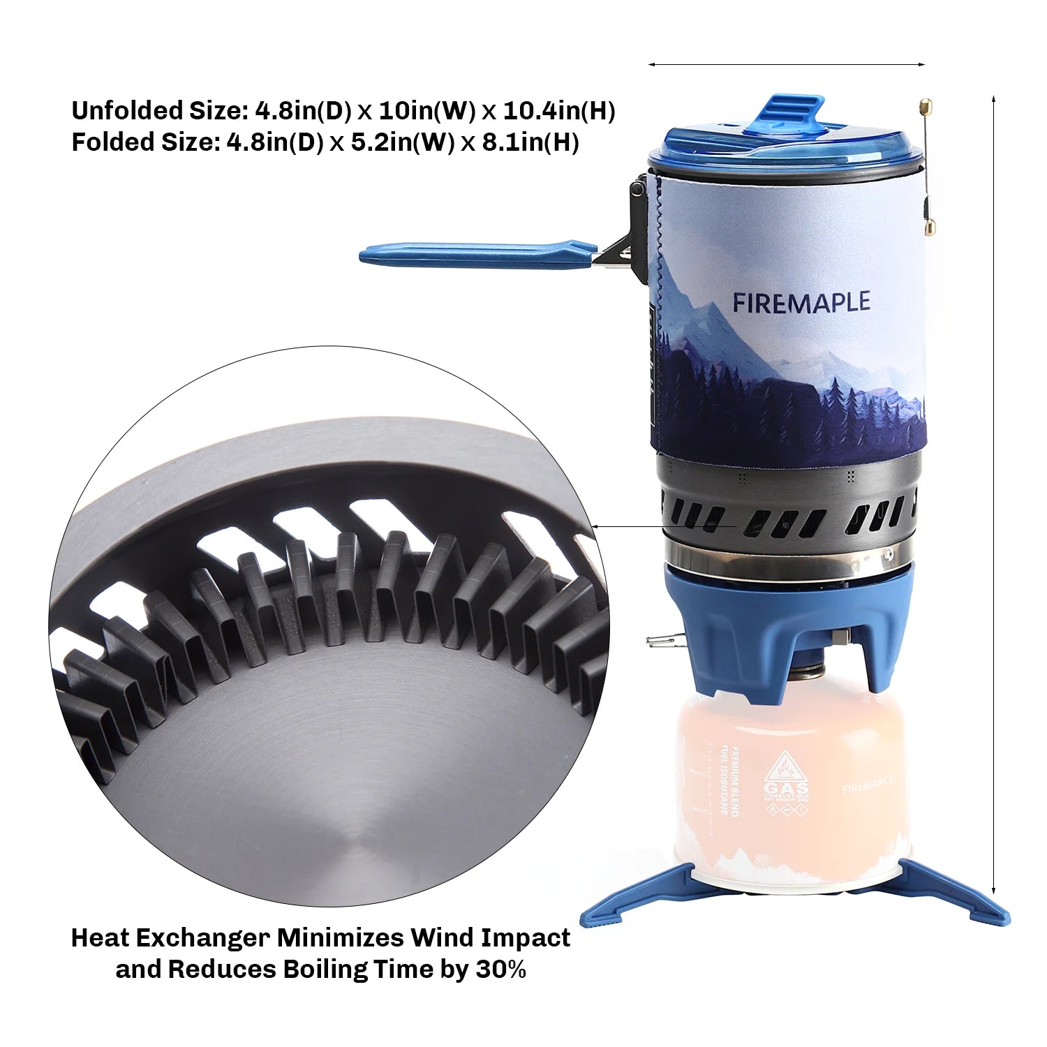 Fire Maple X5 product dimensions and feature photo