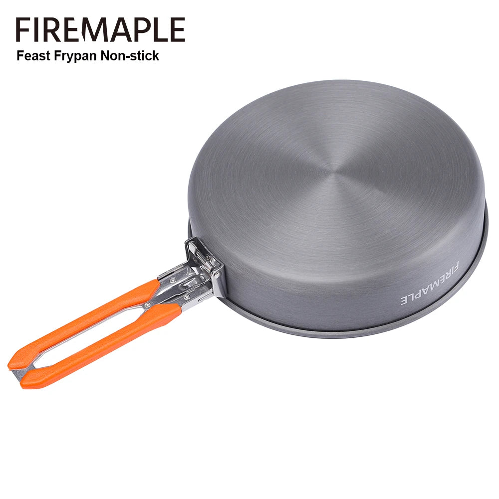 Firemaple Feast Frypan Non-stick with orange handle on a white background