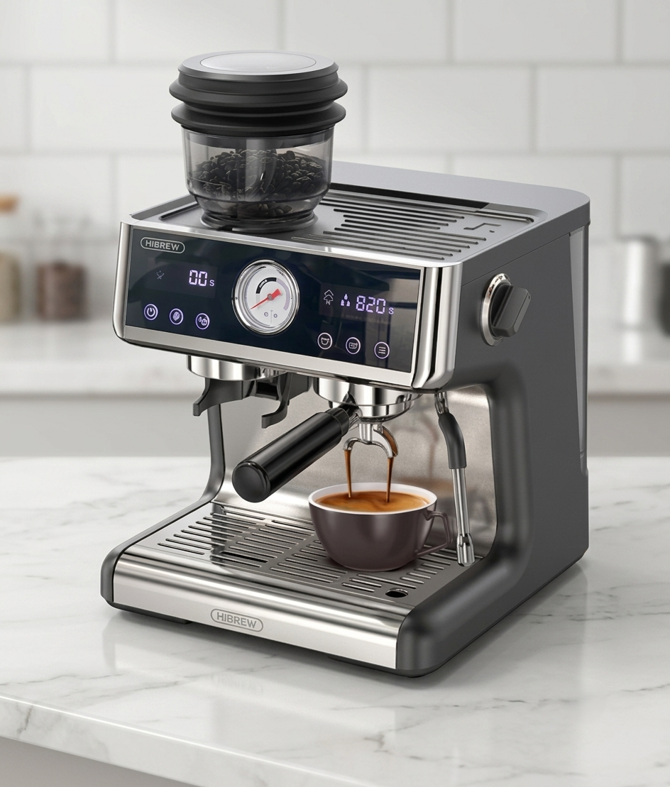 HiBREW H7A Dual Boiler System Barista Pro Espresso Machine