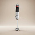 Front view of a ROUNY H4 handheld blender with a soft beige background studio shot 