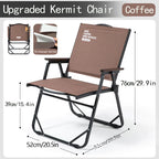 BISINNA 600D Oxford Fabric Kermit‑Style Folding Chair Carbon Steel Frame