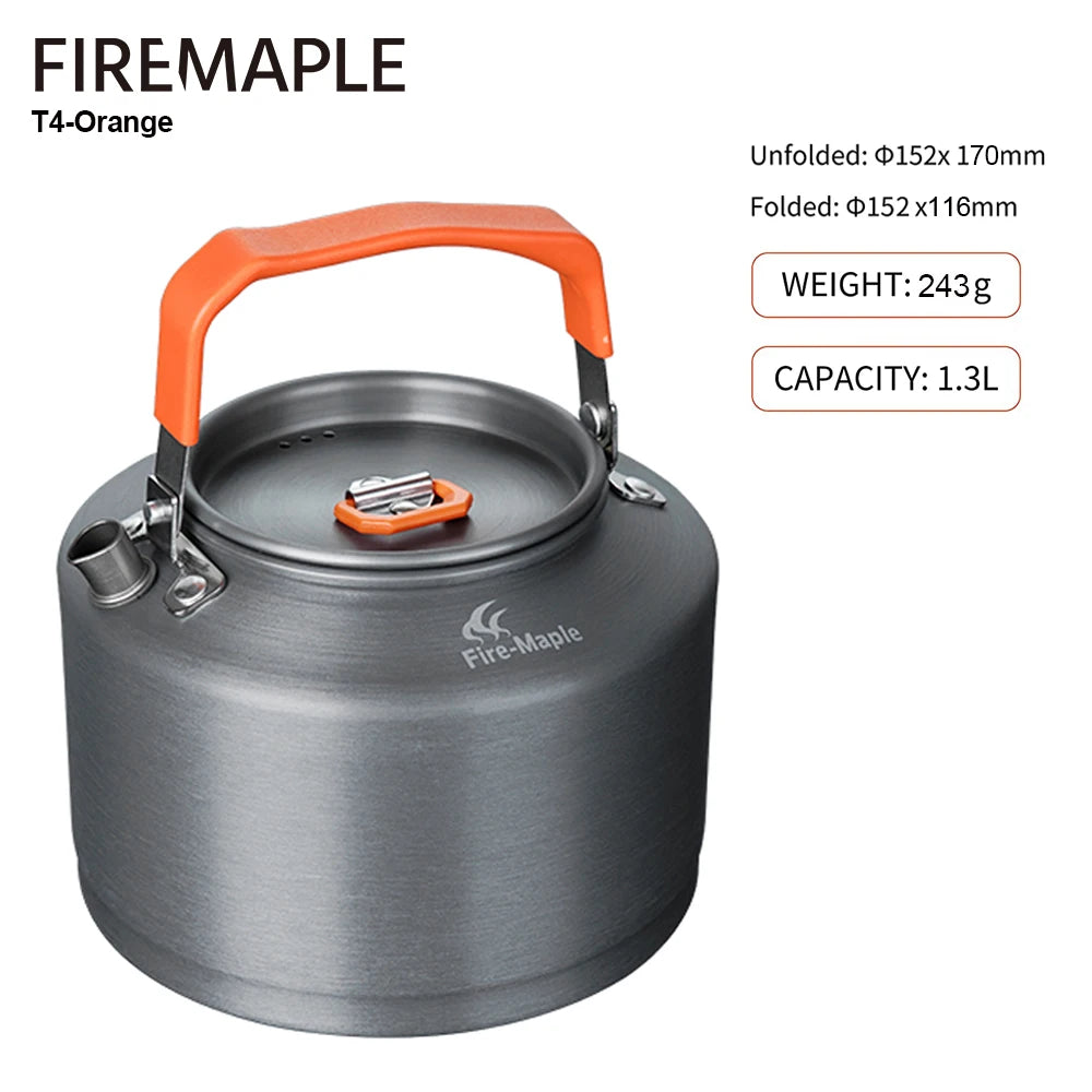 Fire Maple FMC‑XT2 Hiking Teapot Outdoor Camping Cookware 0.7L/1.3L