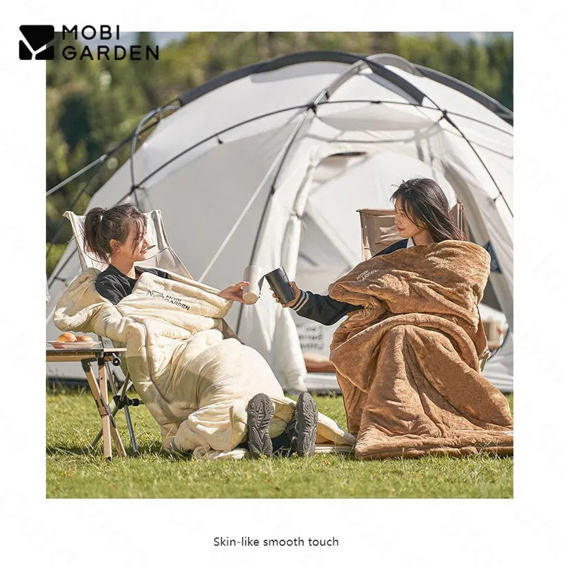 MOBI GARDEN Coral Fleece Winter Sleeping Bag