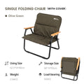 MOBI GARDEN Aluminium Camping Folding Chair Olive Green