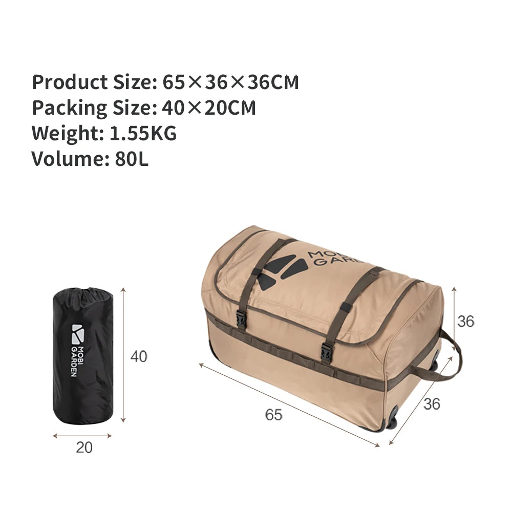 Mobi Garden Foldable Camping Duffel Bag — 80L / 110L