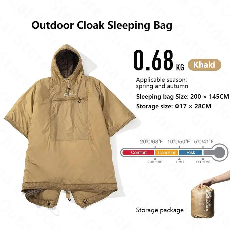 MOBI GARDEN Wearable Cloak Sleeping Bag (680g)