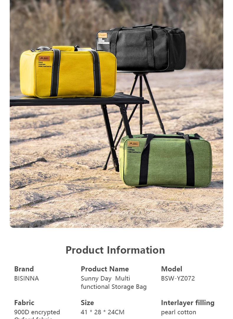 BISINNA 900D Oxford Camping Storage Bag Foldable, Lightweight & Durable 26L