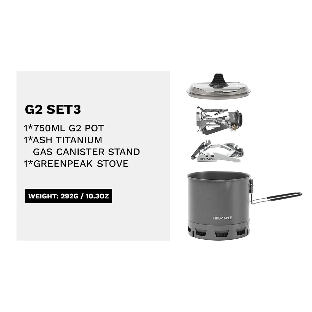 Fire Maple Petrel G2 G3 Ultralight Cooking System Lightweight Outdoor Gas Burner Folding Fork Portable for Hiking Travel Camping
