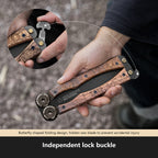 BISINNA Folding Butterfly Saw SK5 Steel Blade Walnut Handle & Compact Outdoor Design