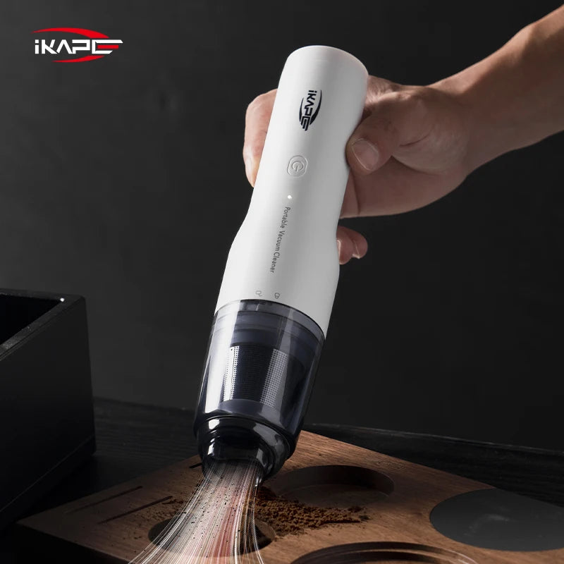 IKAPE Electric Mini Vacuum Cleaner for Coffee Grounds & Grinders