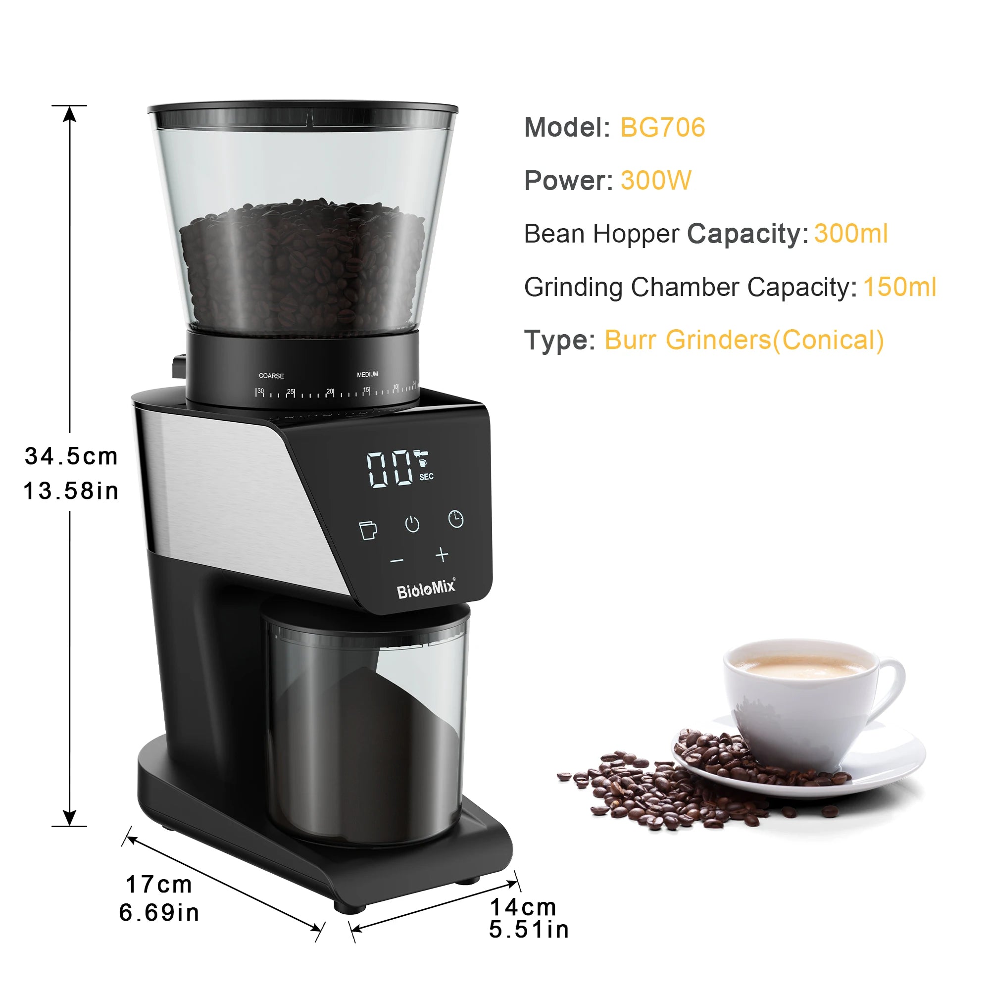 BioloMix CM7008 20‑Bar Semi‑Automatic Espresso Machine Compact, Powerful & Café‑Quality Extraction