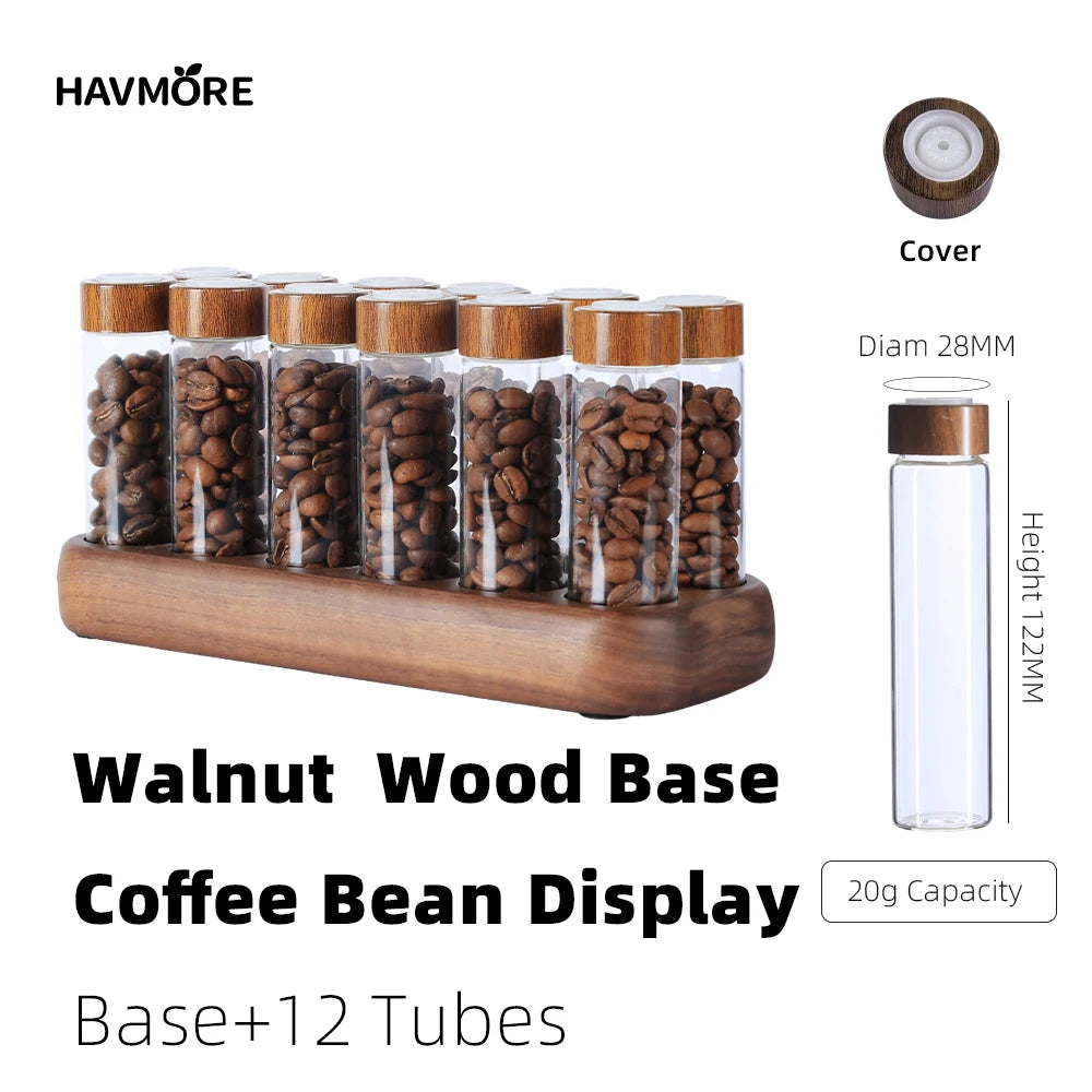 HAVMORE Magnetic Coffee Bean Cellar Tubes Set Pack of 4
