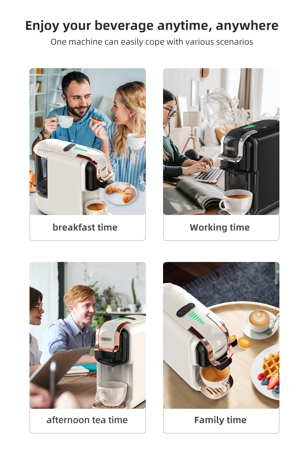 HiBREW H2B 5-in-1 Multiple Capsule Coffee Machine