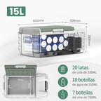 Alpicool NL15 Portable Compressor Refrigerator – 15L Ultra-Efficient 12V Fridge-Freezer