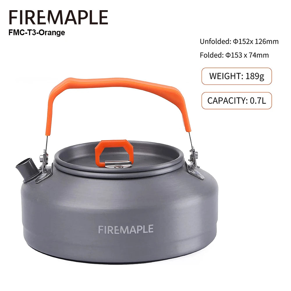 Fire Maple FMC‑XT2 Hiking Teapot Outdoor Camping Cookware 0.7L/1.3L