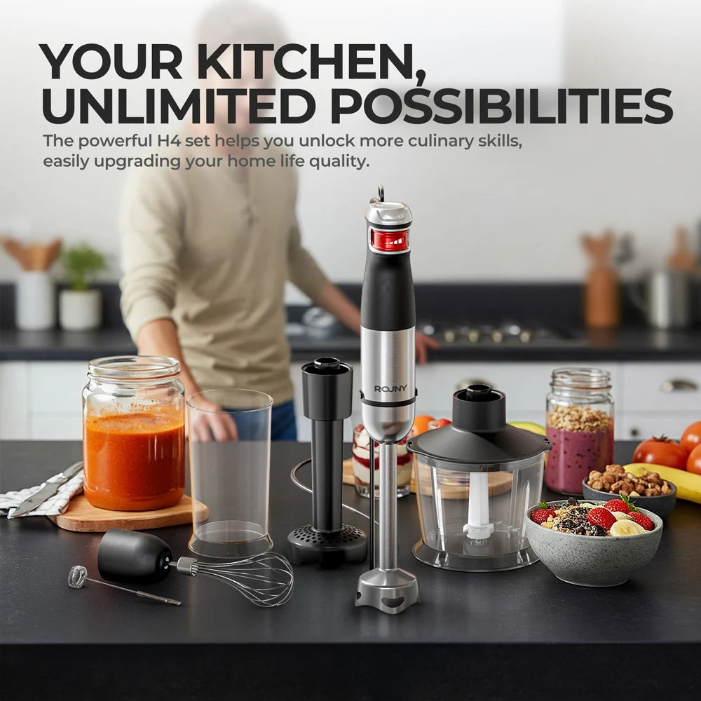 ROUNY H4 6-in-1 Handheld Immersion Blender 1500W