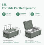 Alpicool NL15 Portable Compressor Refrigerator – 15L Ultra-Efficient 12V Fridge-Freezer