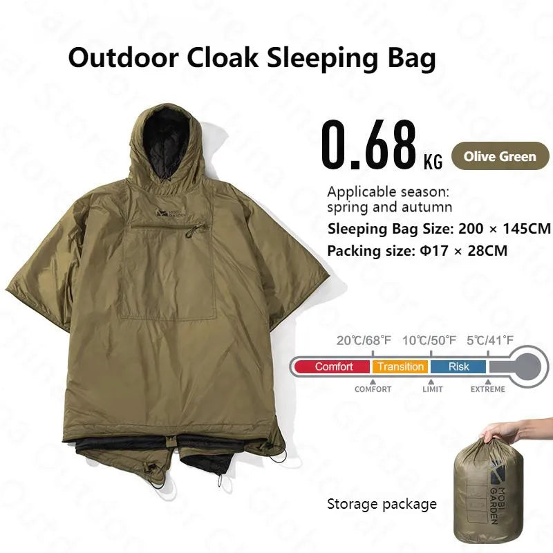 MOBI GARDEN Wearable Cloak Sleeping Bag (680g)
