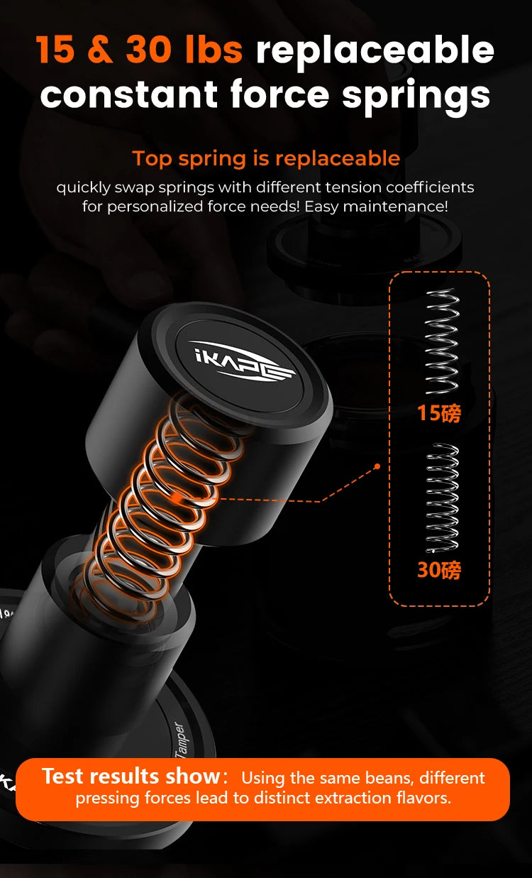 IKAPE Impact & Constant Pressure Espresso Tamper | 51mm 53.3mm 58.35mm