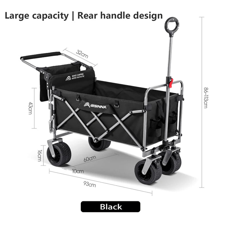 BISINNA BSW‑YZ078 Heavy‑Duty Camping Trolley, Foldable, High‑Capacity & Built for the Outdoors