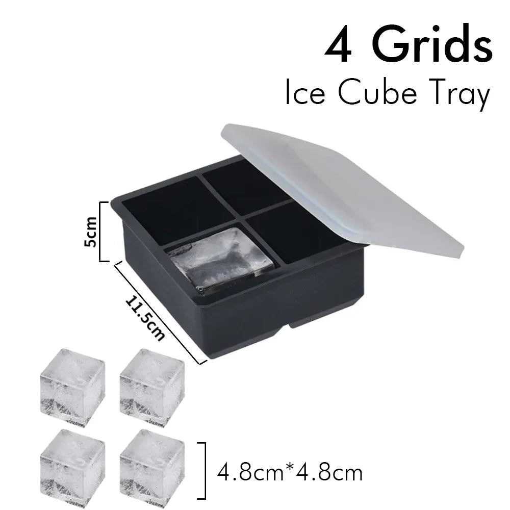 Silicone Ice Cube Moulds 4/6/8