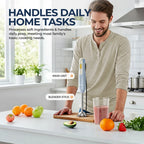 ROUNY H2 Handheld Immersion Blender with Stainless Steel Blades for Kitchen Food Mixing