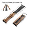 BISINNA Folding Butterfly Saw SK5 Steel Blade Walnut Handle & Compact Outdoor Design