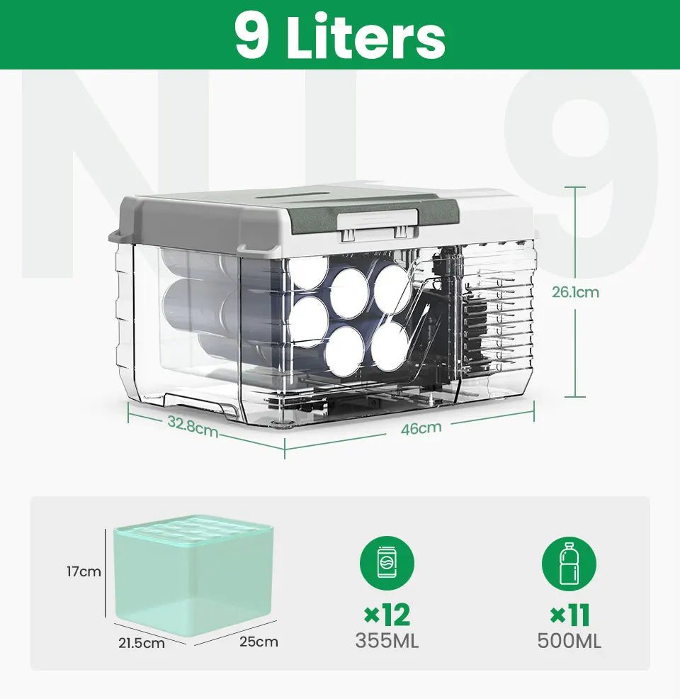 Alpicool NL9 Portable Refrigerator – 9L Compact 12V/24V Compressor Fridge-Freezer