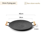 BISINNA 34cm Non‑Stick Camping BBQ Grill Pan Lightweight Even‑Heating & Outdoor‑Ready