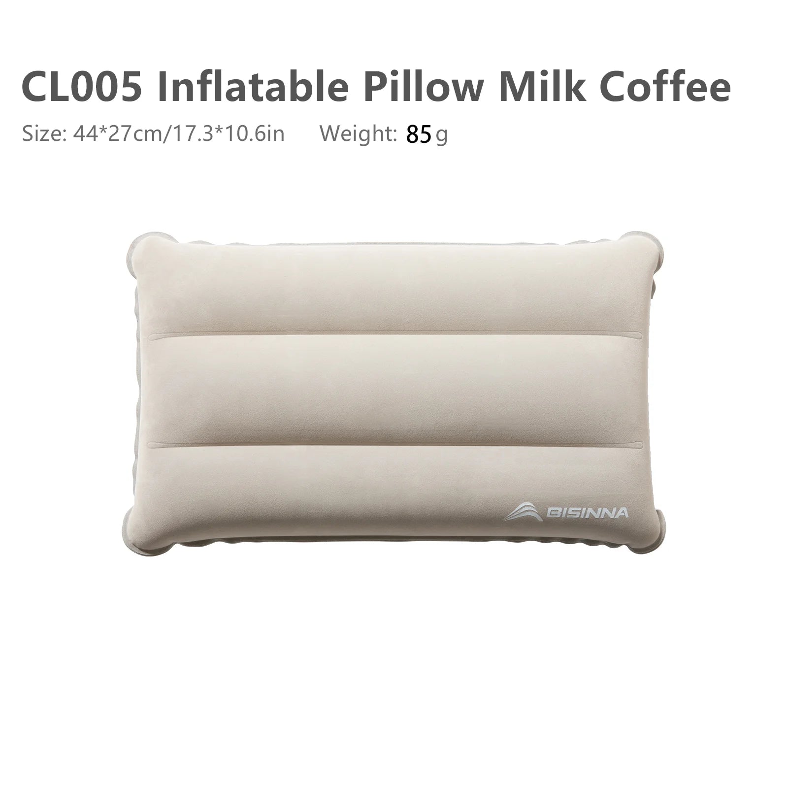 BISINNA CL005 Inflatable Flocking Pillow Lightweight, Compact & Ultra‑Comfortable for Camping & Travel