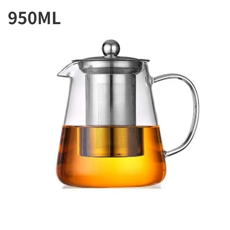 Tekkysui 1L Borosilicate Glass Teapot with Multi-Stage Infuser