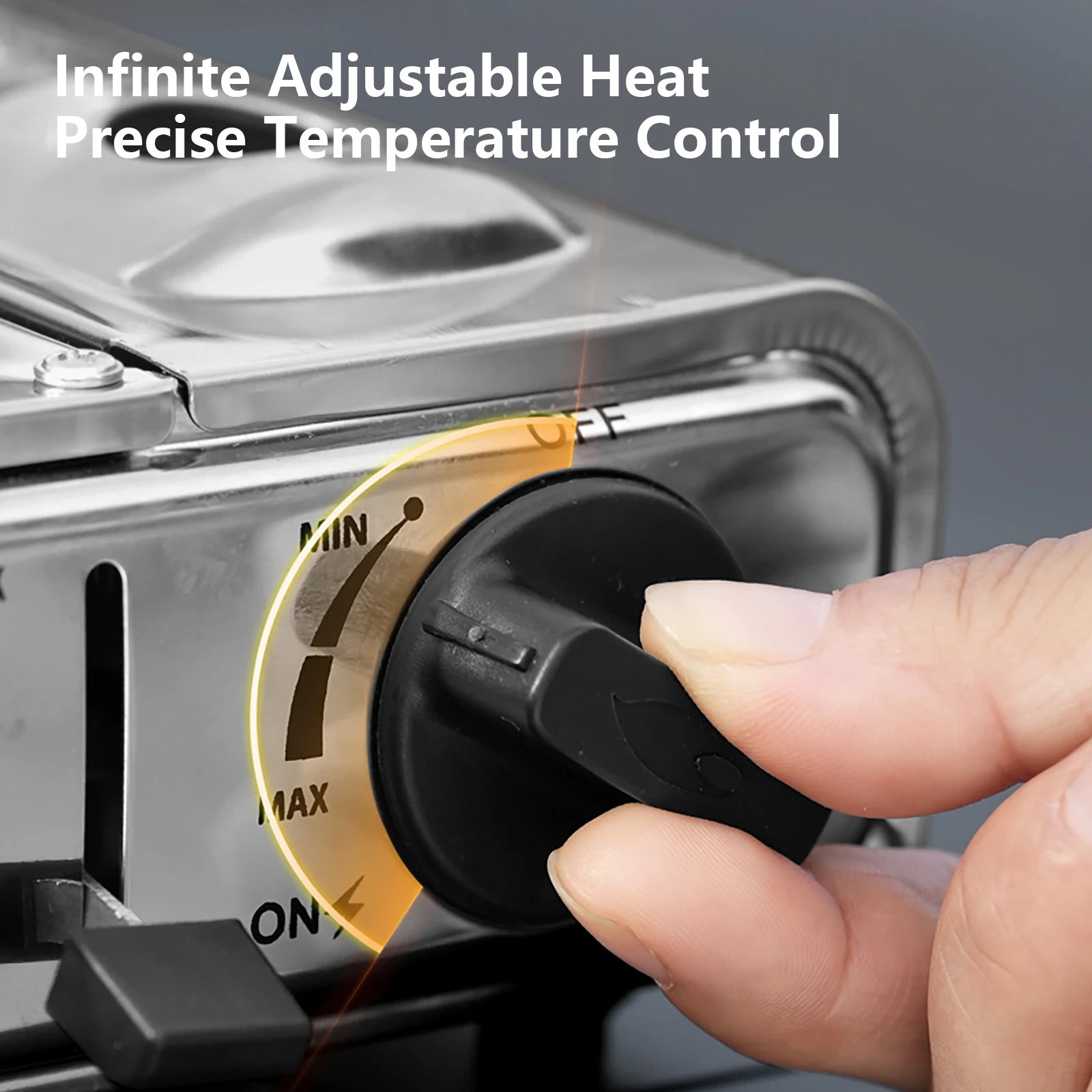 SK266 Informational picture to describe the temperature control knob