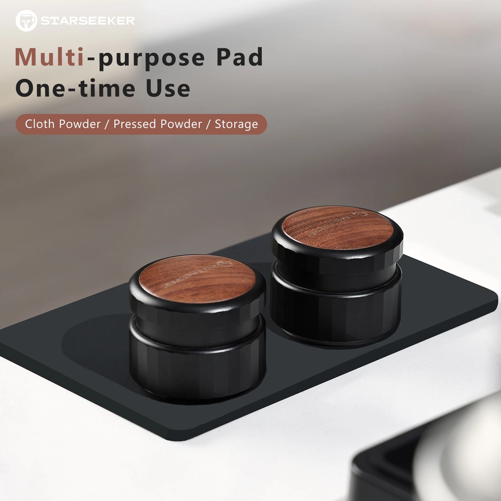 Multi-purpose pad with wooden tops on a metallic surface, branded 'Starseeker'.