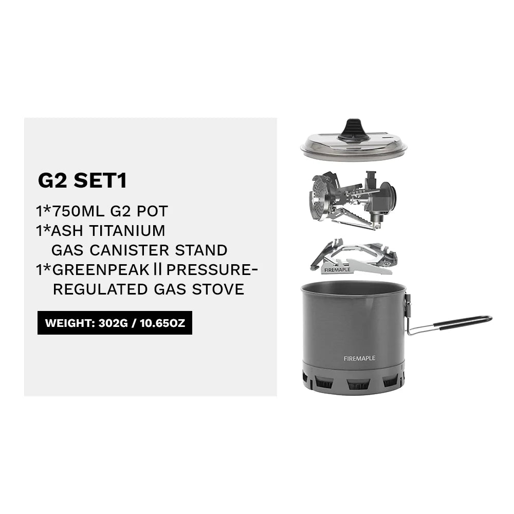 Fire Maple Petrel G2 G3 Ultralight Cooking System Lightweight Outdoor Gas Burner Folding Fork Portable for Hiking Travel Camping