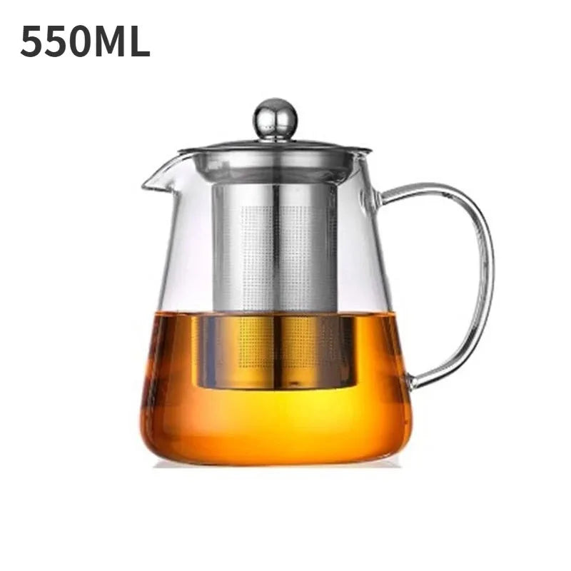 Tekkysui 1L Borosilicate Glass Teapot with Multi-Stage Infuser