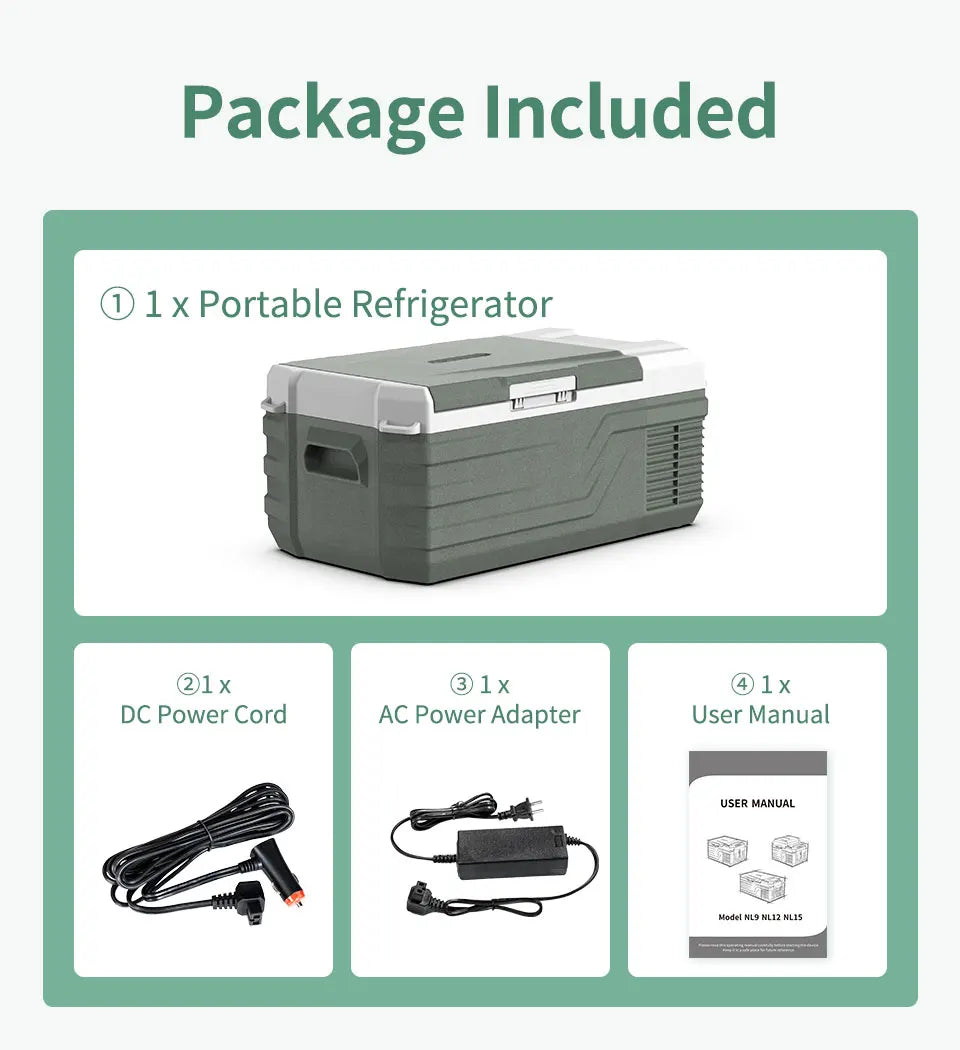 Alpicool NL15 Portable Compressor Refrigerator – 15L Ultra-Efficient 12V Fridge-Freezer