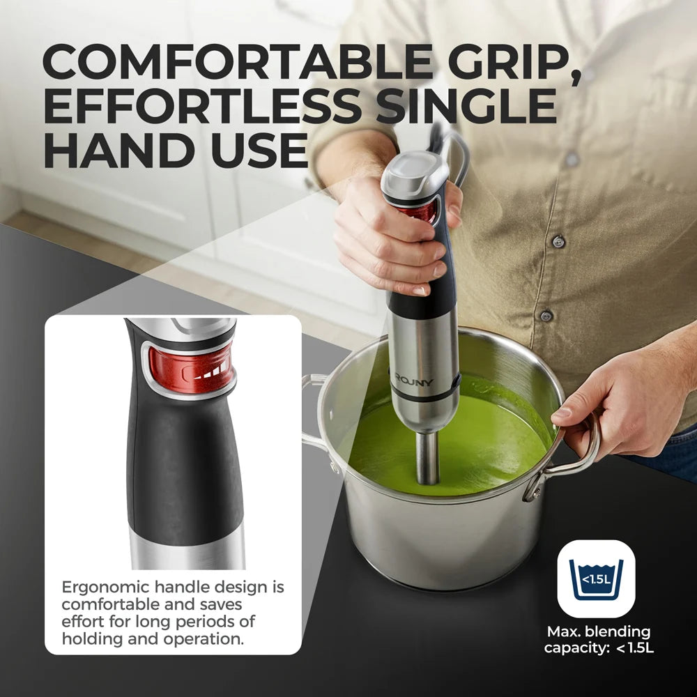 ROUNY H4 6-in-1 Handheld Immersion Blender 1500W