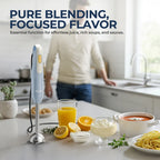 ROUNY H2 Handheld Immersion Blender with Stainless Steel Blades for Kitchen Food Mixing